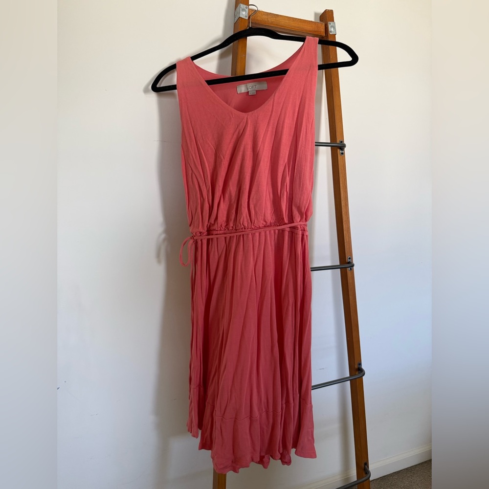 LOFT Coral Sleeveless Dress